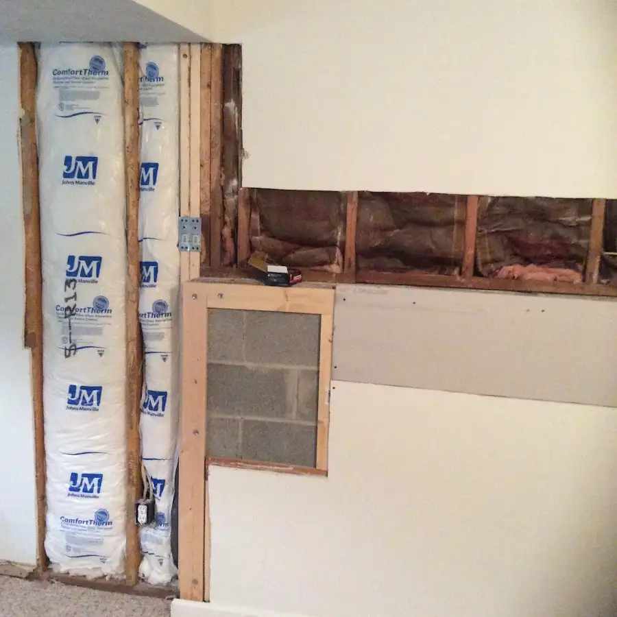 Wall insulation replacement during Structural Drying in Fredericksburg
